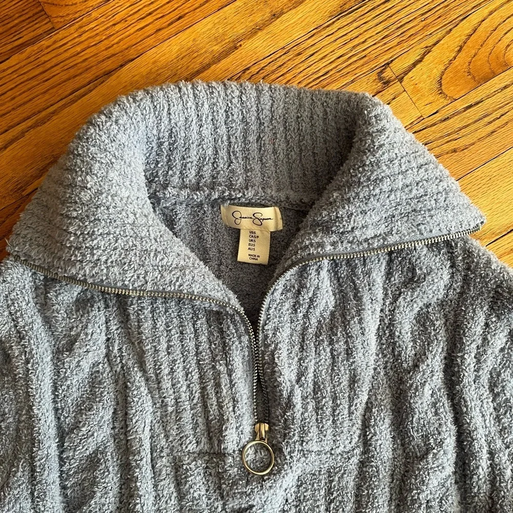 Jessica Simpson Light Blue Cable Knit Turtleneck Sweater